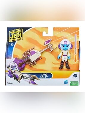 STAR WARS YOUNG JEDI LYS WITH SABER AND SPEEDER BIKE - 4” NIB
